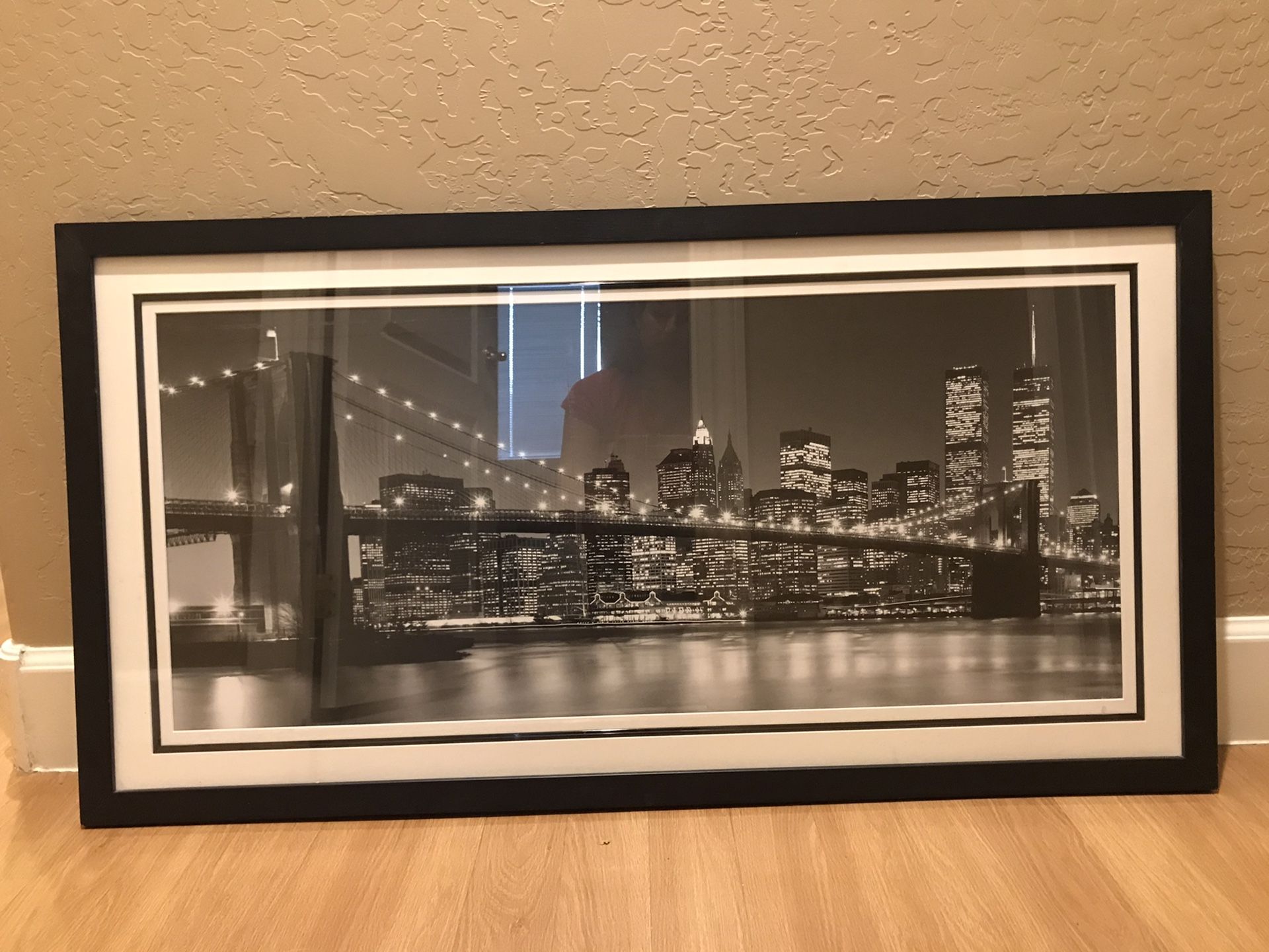 Large Fine Art Framed Print of Brooklyn Bridge