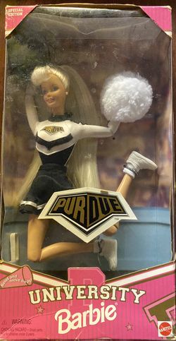 Vintage Purdue Barbie College Cheerleader Doll Toy Boilermaker