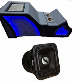 CUSTOM PORTED BOX CENTER CONSOLE WITH KICKER SOLO X 10” SUBWOOFER CHEVY GMC TRUCKS 99-up