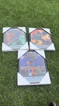 Marvel Hologram 8 x 10 frames: Spider-Man, Wolverine, & Storm ,