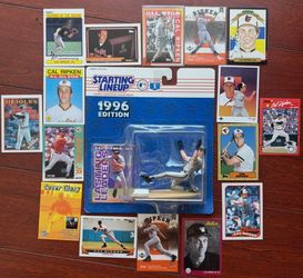 Cal Ripken Jr. Orioles Collection – 16 Cards + 1996 Starting Lineup Figure