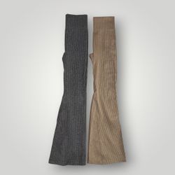 SMALL Ribbed Flare Leggings Grey and Brown $25each/cada uno