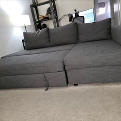 IKEA FRIHETEN Sleeper sectional w/storage Gray - Free Delivery 