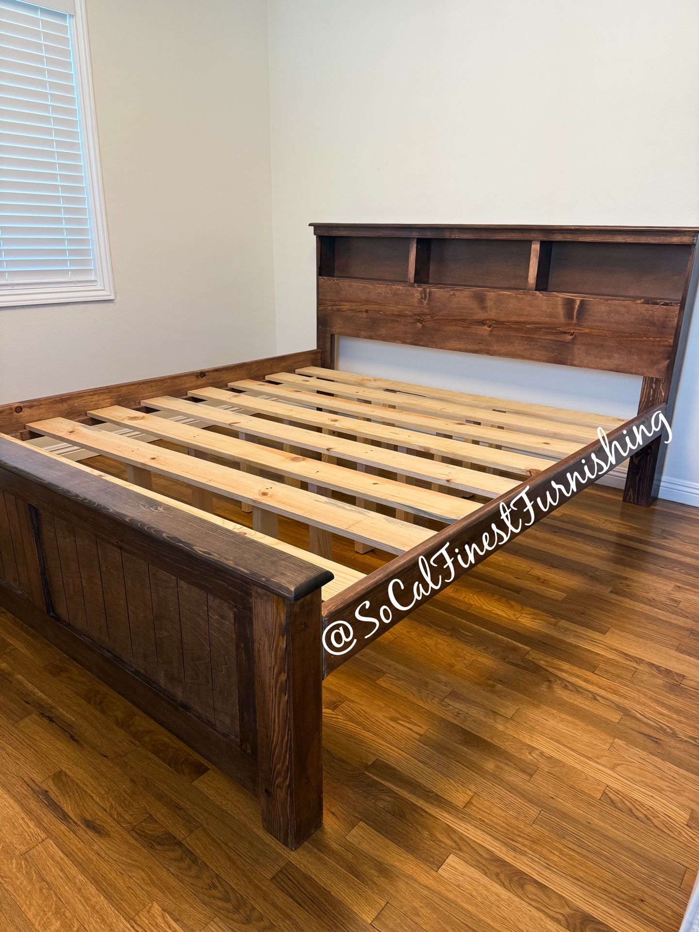 New King Bed Frame - No Mattress
