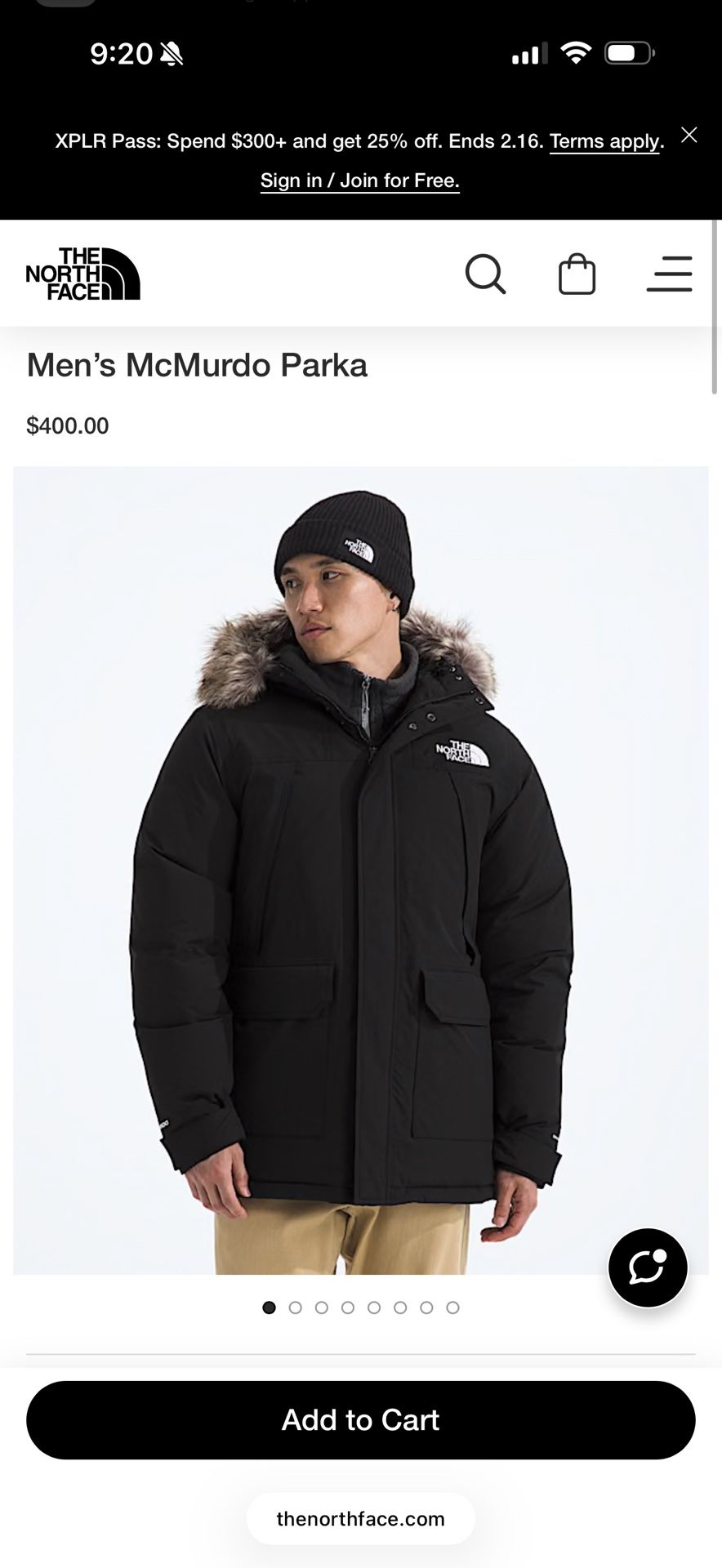 North Face 600 Dry vent Parka Coat. Large