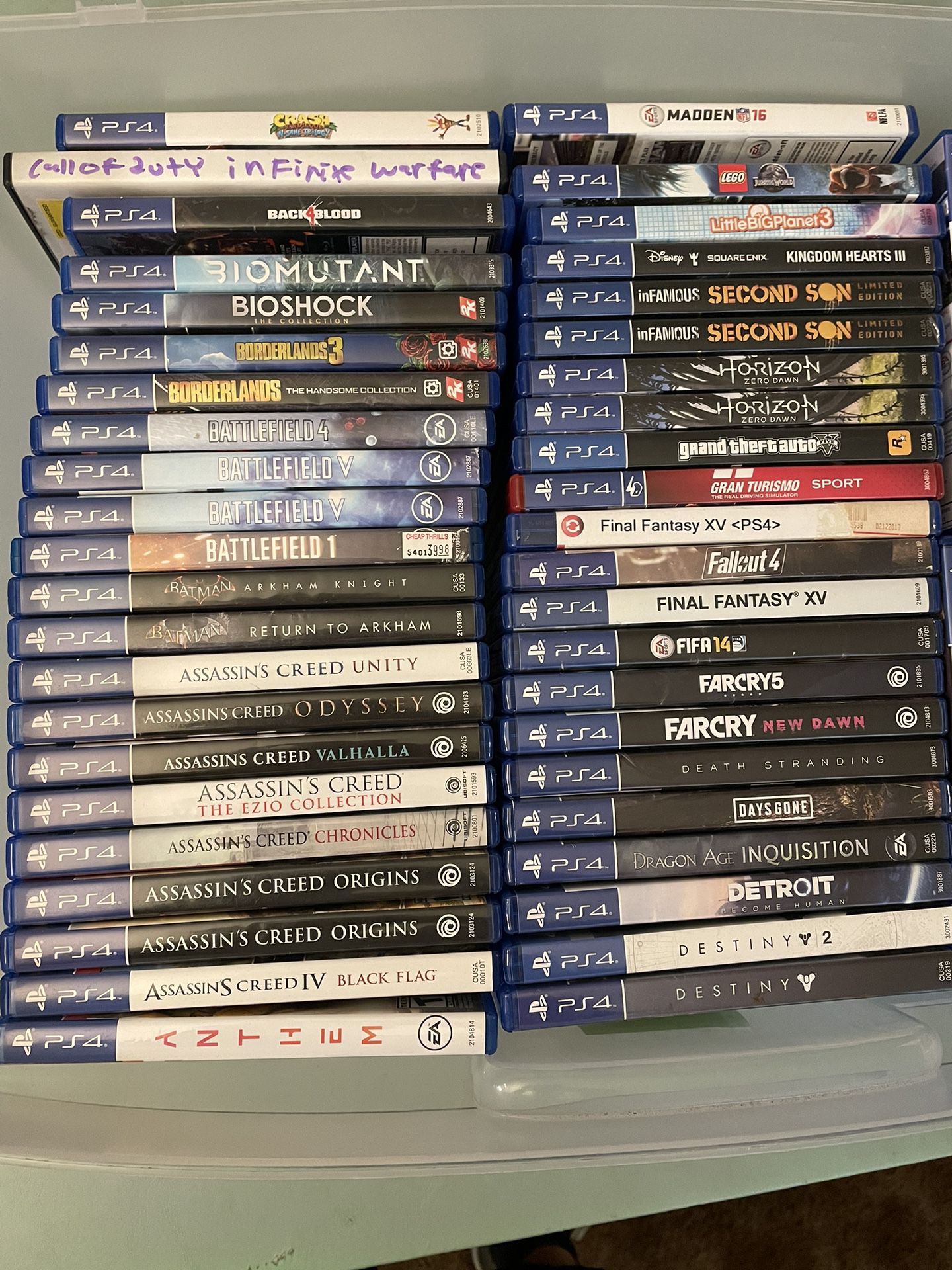 Ps4 Games ($15 Each)