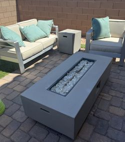 Backyard Furniture With Fireplace