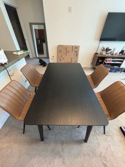 Dining table and chairs
