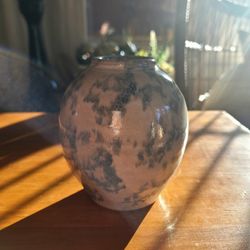 Handmade vase with flower frog