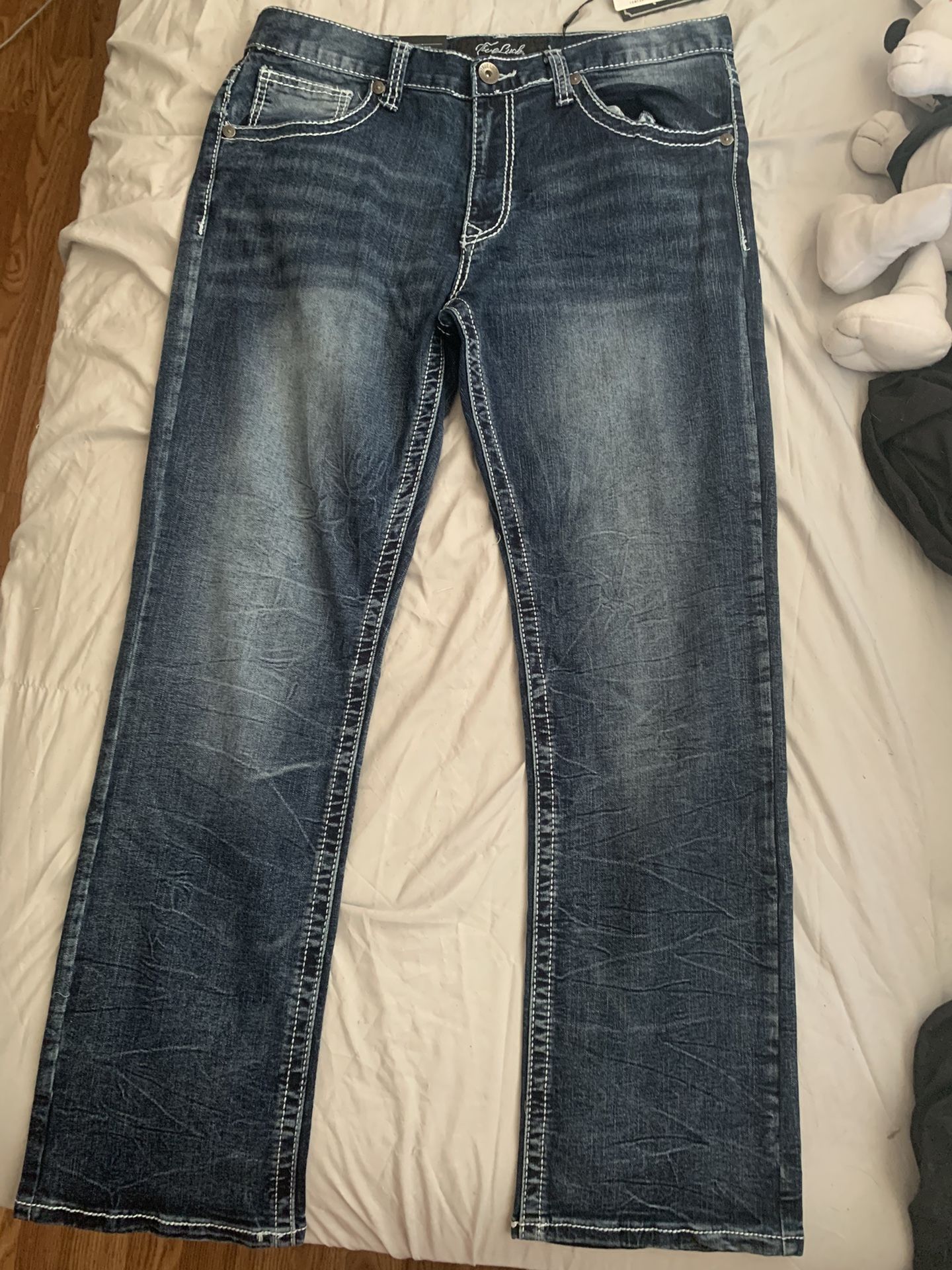 MENS True Luck Wolf Bootcut Jeans