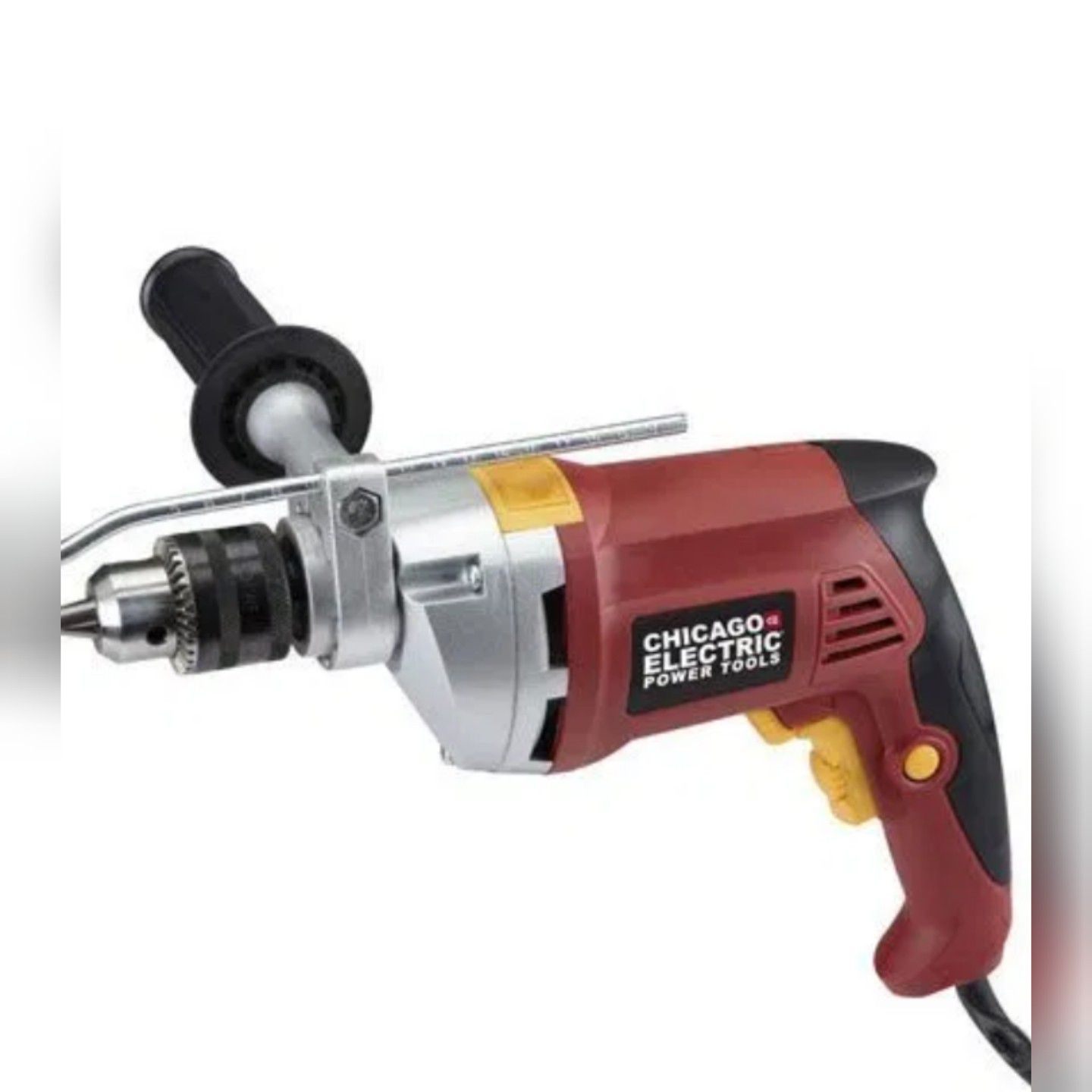 Chicago Electric 1/2in heavy duty hammer drill reversible variable speed.