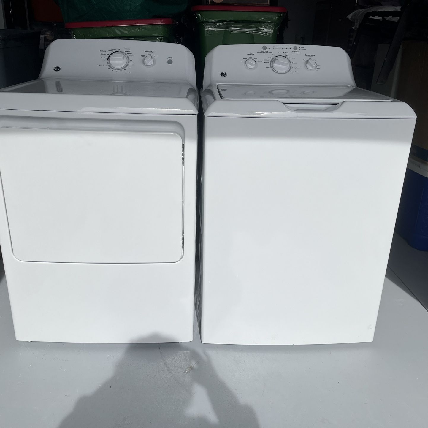 Brand new GE washer and gas dryer