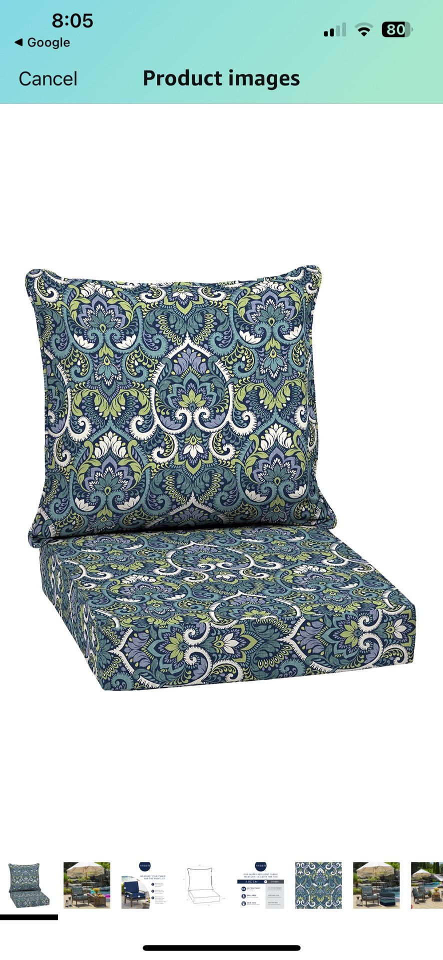 Arden Selections Outdoor Chair Cushion