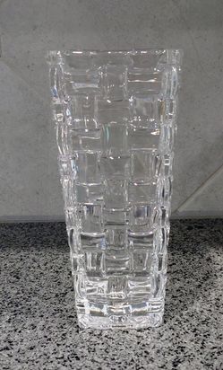 Glass Basketweave Vase
