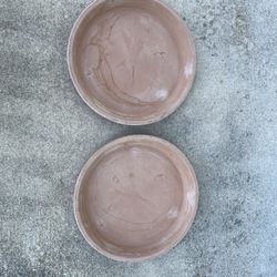 2-Terra-Cotta Plant saucers 12” Round