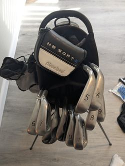 Golf Bag With Irons Wedges And Putter