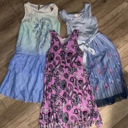 Girls Disney Justice Pink Paisley Blue Floral Elsa Frozen Dress Dresses Size 7