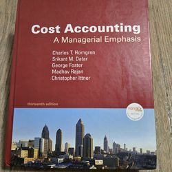 📘 Cost Accounting: A Managerial Emphasis (13th Edition)