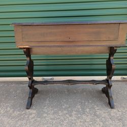 Vintage Solid Wood Spinet Desk 