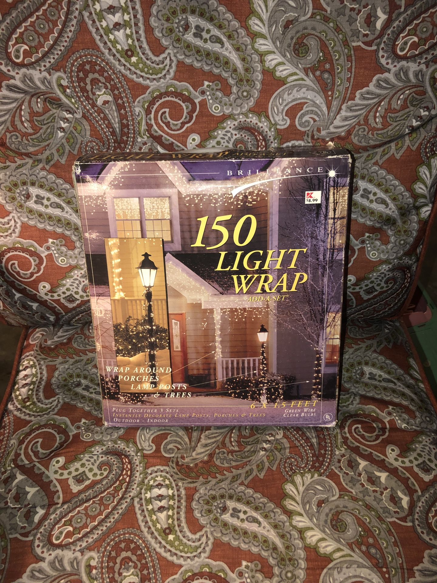 NEW 150ct white/clear wrap lights