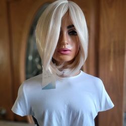 Blonde Bob Wig Synthetic Hair  12" New 