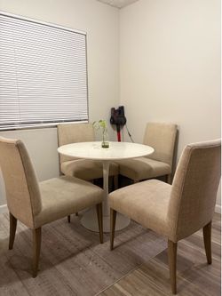 Dining table and chairs