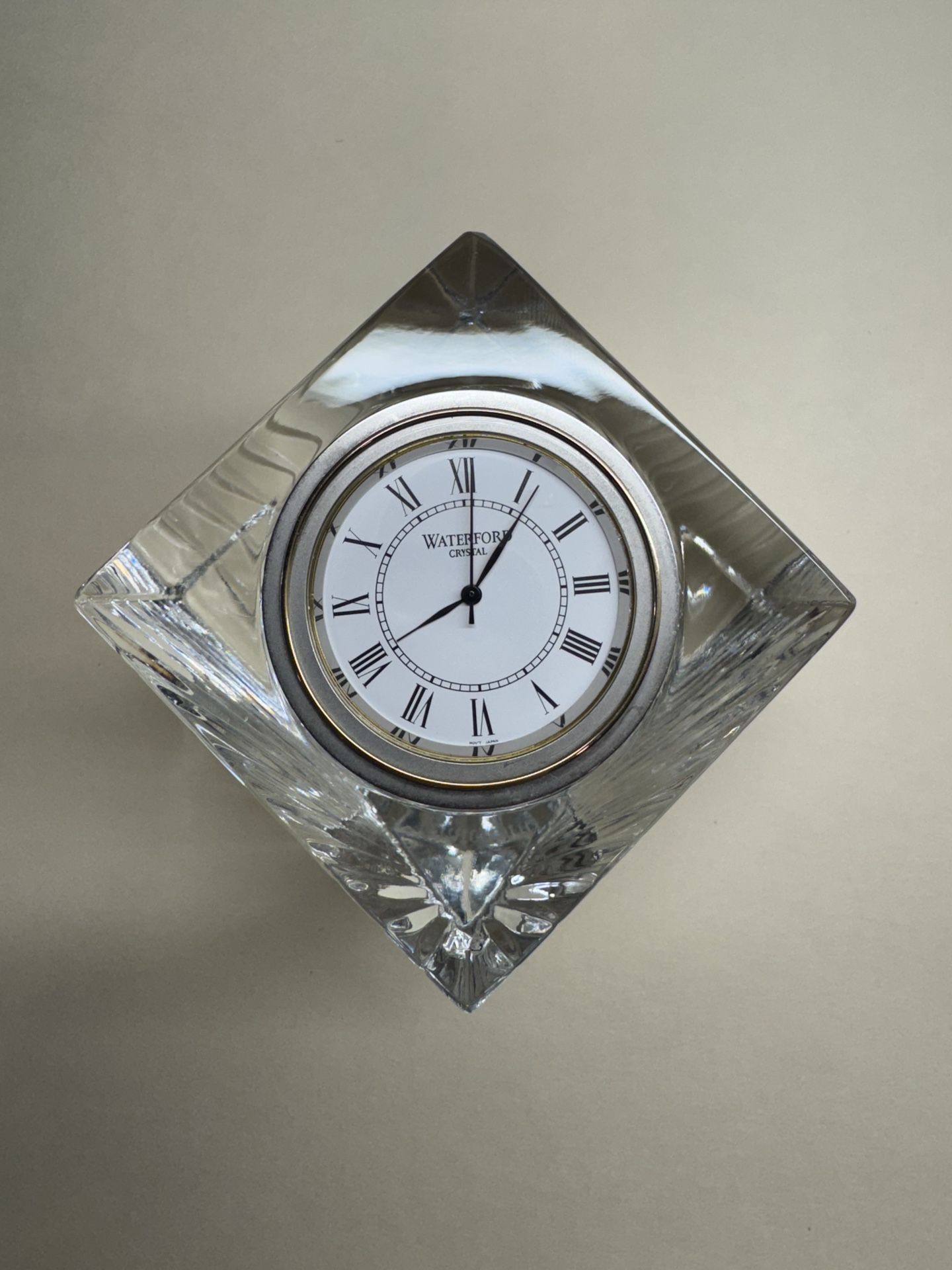Waterford Crystal Desk Clock Cube