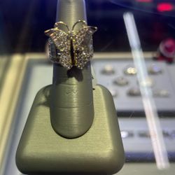 14k Butterfly Ring 