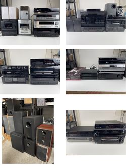 DVD & VHS Players, Audio Receivers, Home Speakers, Guitar Hero, Remote Controls Bundle Lot