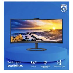 Curved Ultrawide Monitor 34” w/Webcam NEW