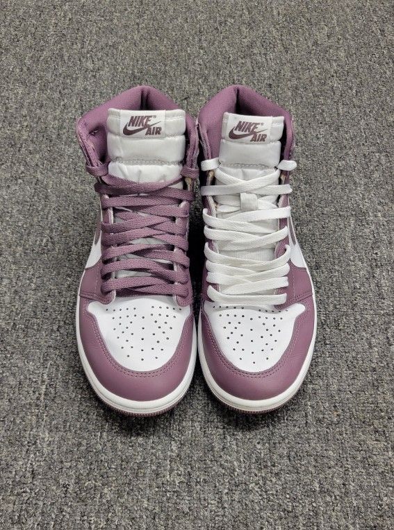 Nike Air Jordan 1 Retro High OG Shoes Mauve White DZ5485-105 Men's Size 8