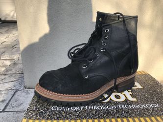 Georgia Logger Black Suede/Leather boot