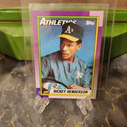 1990 Topps Rickey Henderson Card Number 450