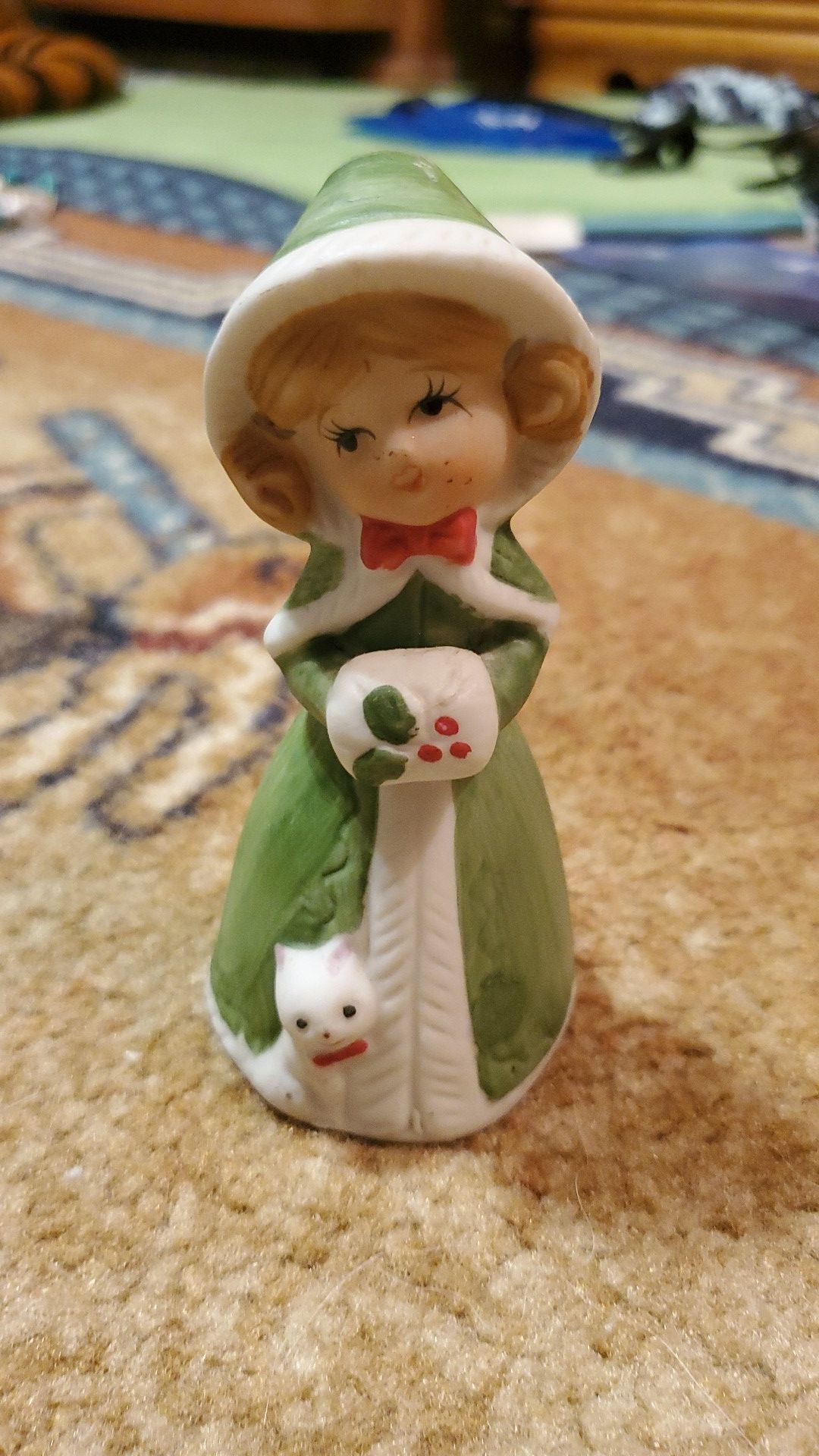 Bell Merritt bell's figurine bisque porcelain 1978 vintage Christmas decoration