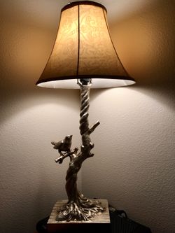 Bird accent lamp, 30”x13”