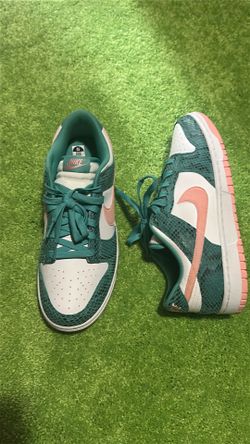 Nike dunk low teal snakeskin
