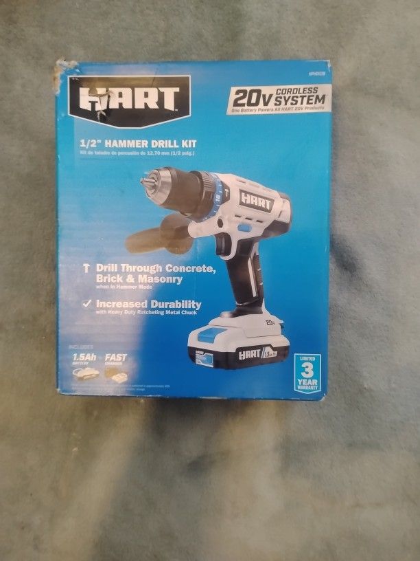 Hart 20 Volt Cordless 1/2" Hammer Drill Kit
