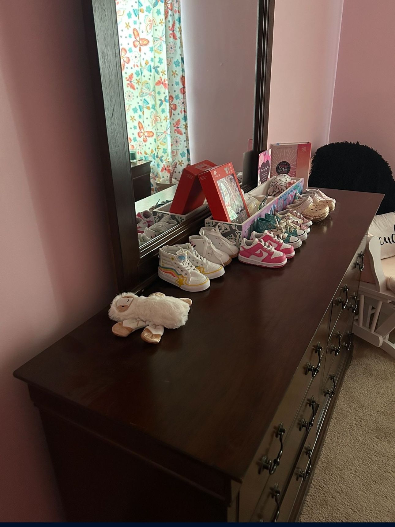 Wood Dresser W/ Matching Mirror - $100