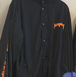 Balenciaga Men's Metal Logo Coach's Jacket Windbreaker