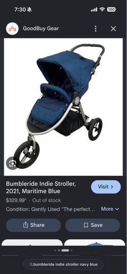 Bumbleride Indie Stroller Maritime Blue 2021
