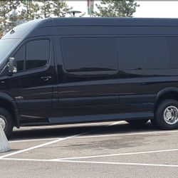 Custom Built 2018 Black 9 Seater Mercedes Benz Sprinter Van 