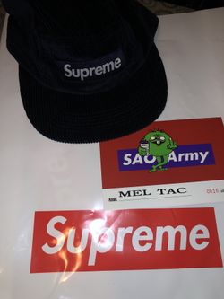 Supreme Navy Corduroy Camp DS From FW17