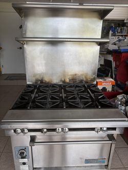 US range Comercial Gas 6 Burner Range With Oven