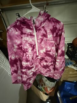 Pink tie dye Champion windbreaker M Brand new