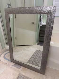 Modern silver mirror 42x30