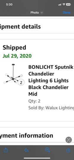 Chandelier (2) With Light Bulbs Included