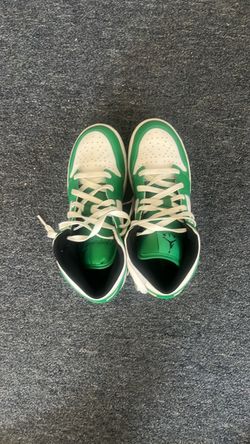 Air Jordan 1 Green and White Sneakers