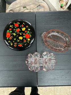 Lot of 3 Vintage Segmented Serving Dishes