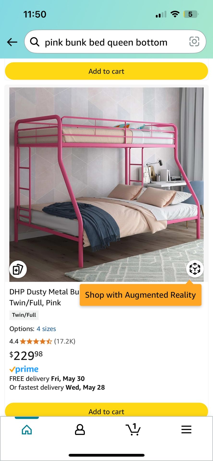 Pink Bunk Bed
