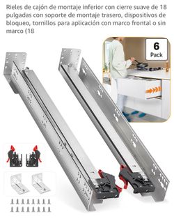 Deslizadores de cajón de 18 pulgadas